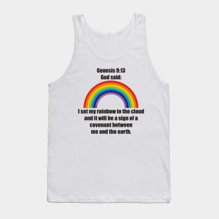 God's Rainbow - Genesis 9:13 Tank Top